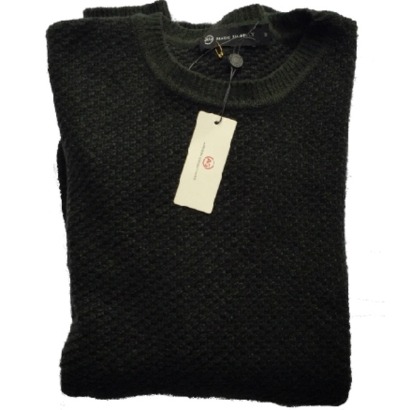 AG Jeans Crewneck Cashmere Wool Knit Sweater Med - Picture 5 of 7